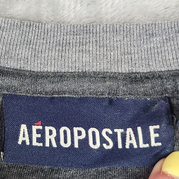Vtg Aeropostale Sweatshirt Mens M Spellout Cyber Y2k Embroidered Chunky Retro - Picture 5 of 8